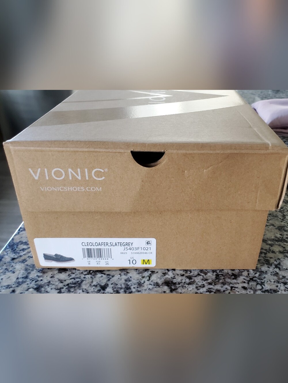 Vionic Women's Cleo Loafer - Gray Herringbone Slip-On Loafers - Picture 9 of 9